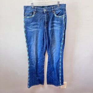 Lauren Ralph Lauren Vintage Beaded Western Jeans- Size 10‎
